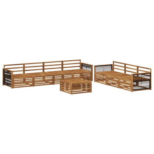 Комплект дивани за открито 8 pcs Натурално
