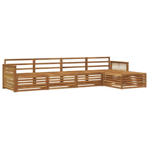 Комплект дивани за открито 5 pcs Натурално