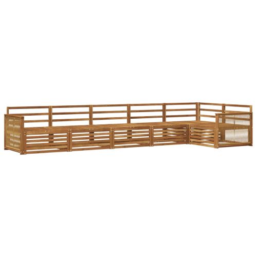 Комплект дивани за открито 6 pcs Натурално