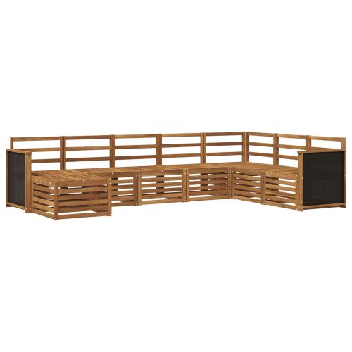 Комплект дивани за открито 6 pcs Натурално