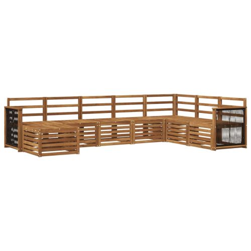 Комплект дивани за открито 6 pcs Натурално
