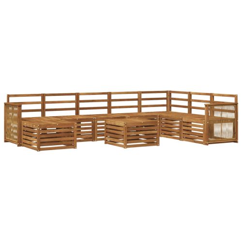 Комплект дивани за открито 7 pcs Натурално