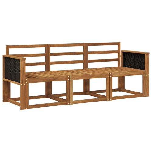 Комплект дивани за открито 3 pcs Натурално