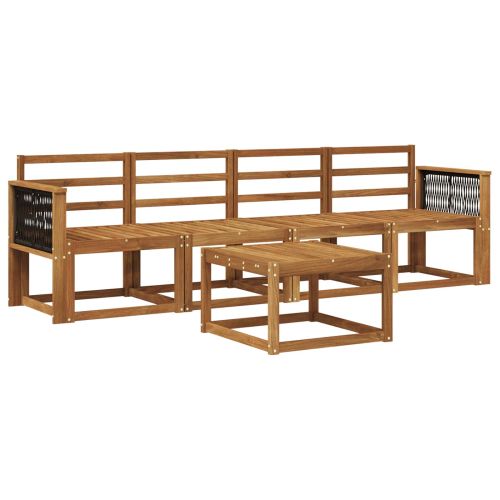 Комплект дивани за открито 4 pcs Натурално