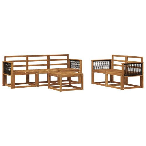Комплект дивани за открито 6 pcs Натурално