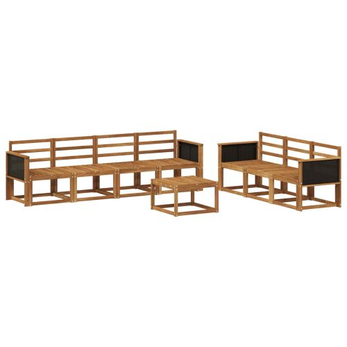 Комплект дивани за открито 7 pcs Натурално