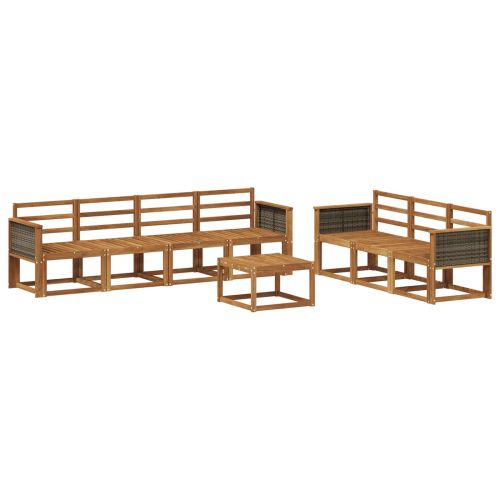 Комплект дивани за открито 7 pcs Натурално