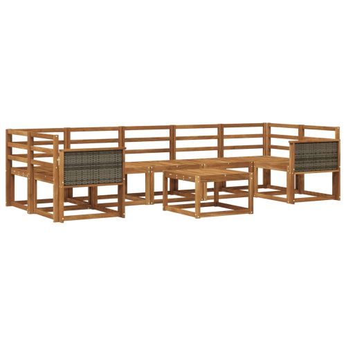 Комплект дивани за открито 6 pcs Натурално