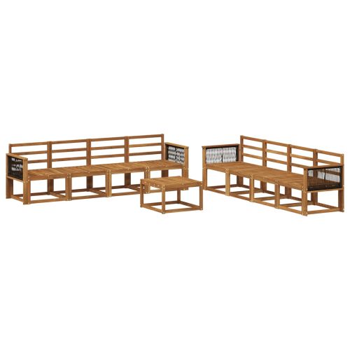 Комплект дивани за открито 7 pcs Натурално