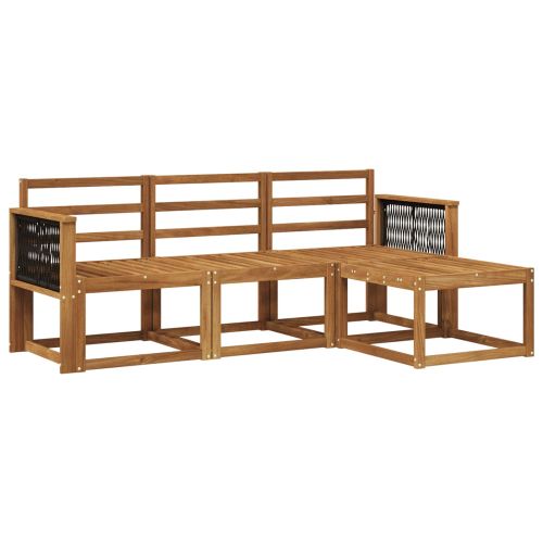 Комплект дивани за открито 4 pcs Натурално