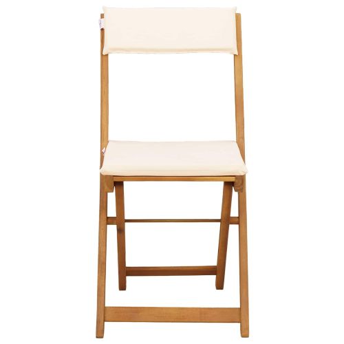 Външни бistro столове 6 pcs Кремавобяло 40 x 53 x 80 см