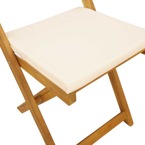 Външни бistro столове 6 pcs Кремавобяло 40 x 53 x 80 см