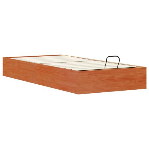 Отоман легло рамка с хранилище Восъчен Кафяв 80 x 200 cm