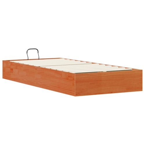 Отоман легло рамка с хранилище Восъчен Кафяв 90 x 200 cm