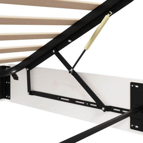 Отоман легло рамка с хранилище Бял 200 x 200 cm