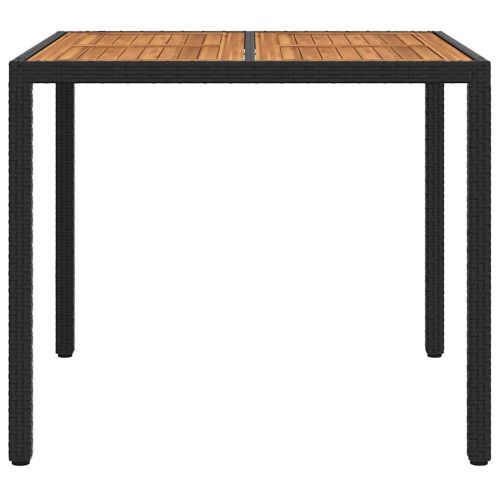 Градинска маса Черно 90 x 90 x 75 cm полиратан