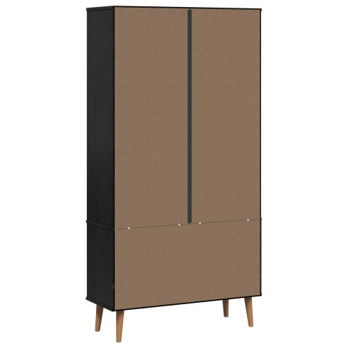 Стъклена витрина MOLDE 90 x 35 x 175 см Черно