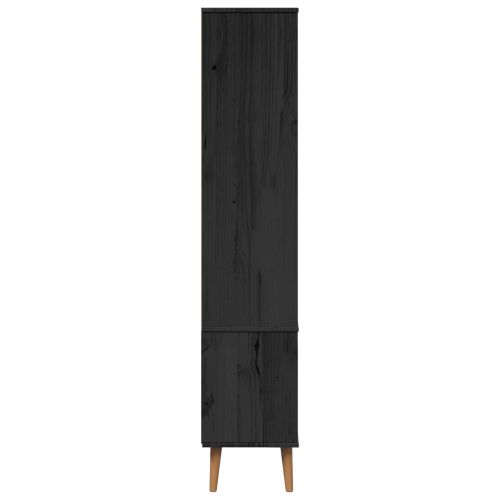 Стъклена витрина MOLDE 90 x 35 x 175 см Черно