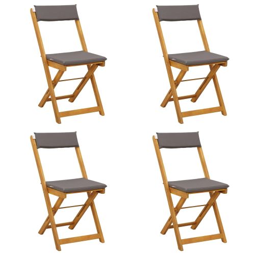 Външни бistro столове 4 pcs Тъмносиво 40 x 53 x 80 см