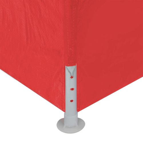 Парти шатър 1200 x 300 x 255 см Червено Полиетилен и стомана
