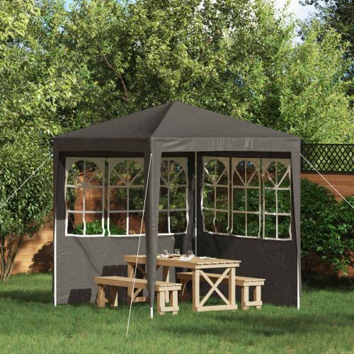 Стена на палатка за парти 2 pcs 200 x 195 см Антрацит