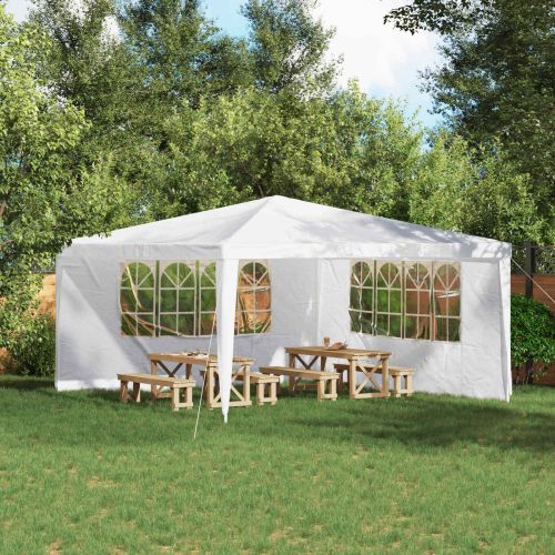 Стена на палатка за парти 2 pcs 400 x 195 см Бяло