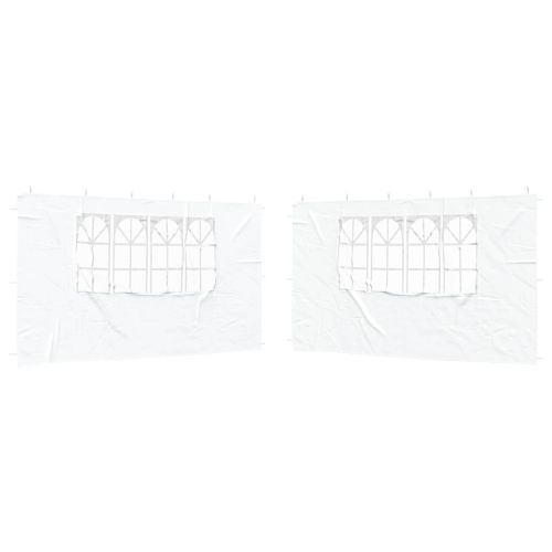 Стена на палатка за парти 2 pcs 400 x 195 см Бяло
