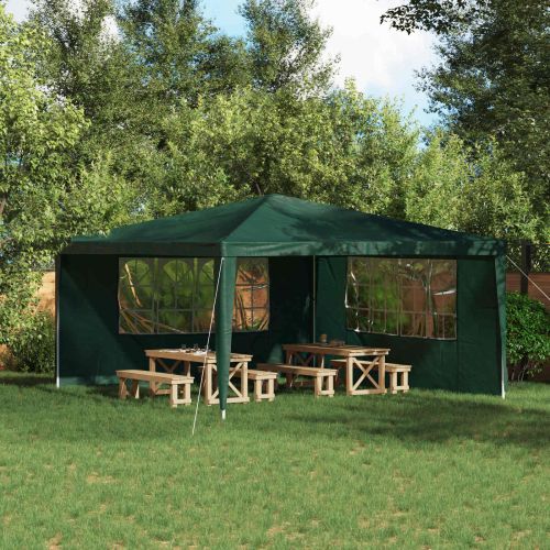 Стена на палатка за парти 2 pcs 400 x 195 см Зелено