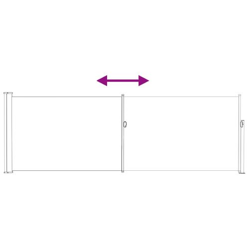 Сгъваема странична перголка Антрацит 300 x 100 cm Полиестер