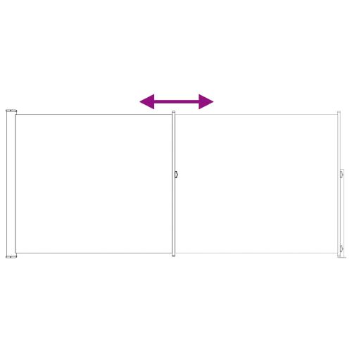 Сгъваема странична перголка Таупе 300 x 180 cm Полиестер