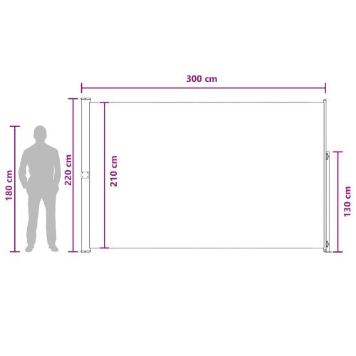 Сгъваема странична перголка Бежово 300 x 220 cm Полиестер