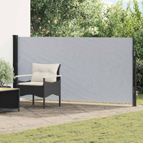 Сгъваема странична перголка Сиво 600 x 120 cm Полиестер