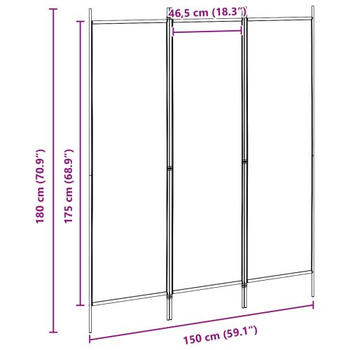 Разделител за стая Бежово 150 x 180 cm Текстил