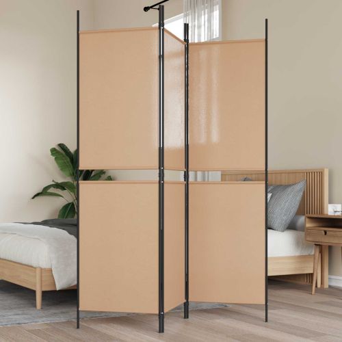3-панелен параван Бежово 150 x 180 cm Текстил