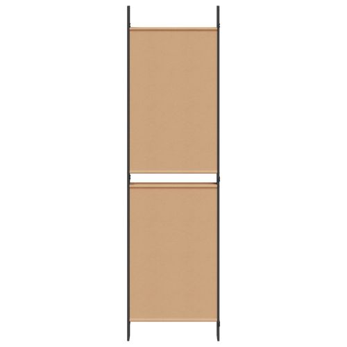 5- панелен разделител за стая Бежово 250 x 180 cm Текстил