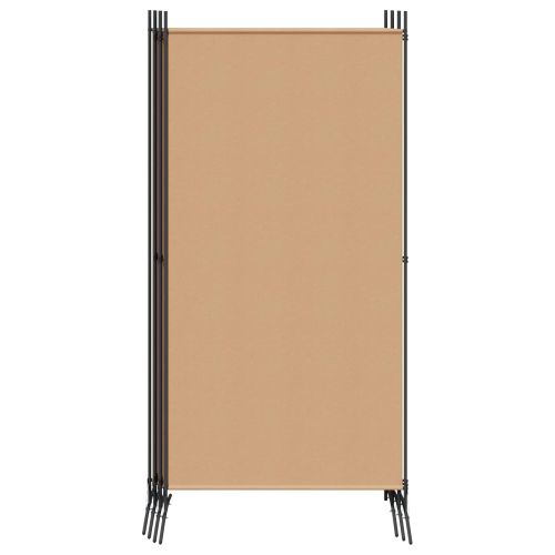 Делител за стая с 6 панела Бежово 520 x 180 cm Текстил