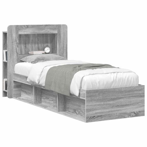 Табла за легло Сива сонома Инженерен дървен материал