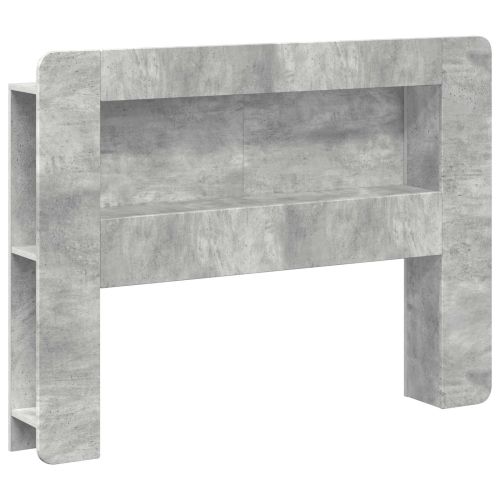Табла за легло Бетонно сиво Инженерен дървен материал