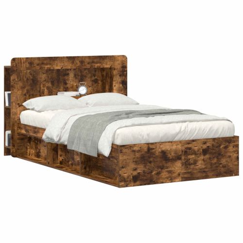 Табла за легло Опушен дъб Инженерен дървен материал