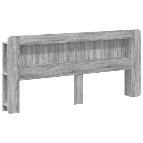 Табла за легло Сива сонома Инженерен дървен материал