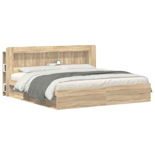 Табла за легло Дъб сонома Инженерен дървен материал