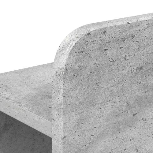 Табла за легло Бетонно сиво Инженерен дървен материал