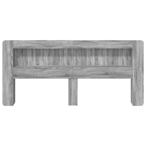 Табла за легло Сива сонома Инженерен дървен материал