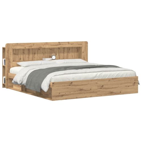 Табла за легло Дъб артизан Инженерен дървен материал