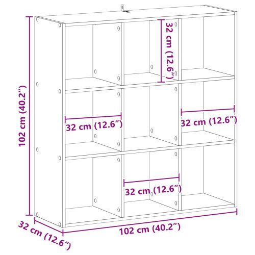 Библиотека Черен дъб 102 x 32 x 102 см