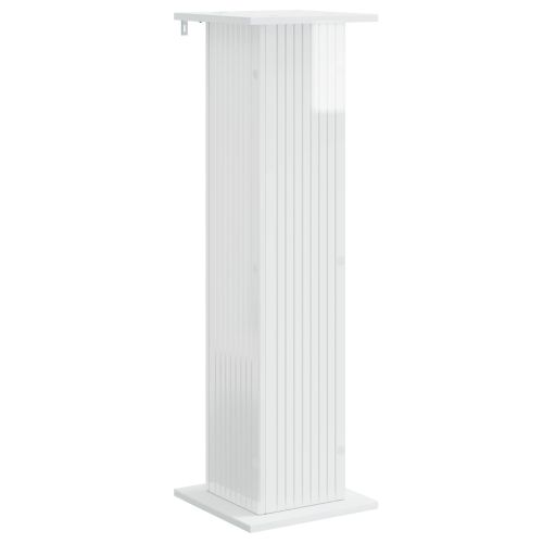 Стойка за растения Бял гланц 30,5 x 30 x 100,5 см