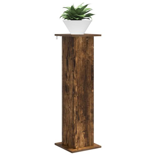 Стойка за растения 2 pcs Опушен дъб 30,5 x 30 x 100,5 см