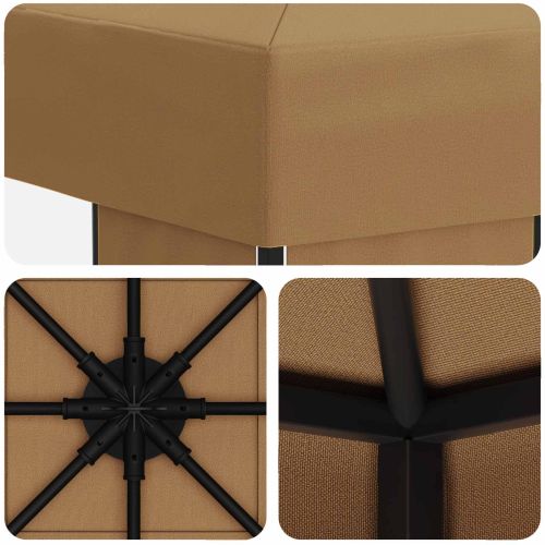 Шатра 3 x 3 m Бежово Полиестер и стомана 190 gsm
