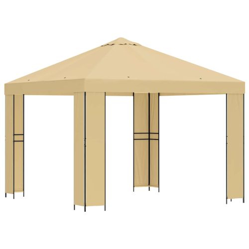 Шатра 3 x 3 m Кремаво Полиестер и стомана 190 gsm