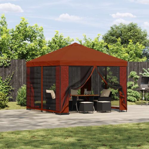 Шатра 3 x 3 m Теракота Полиестер и стомана 190 gsm